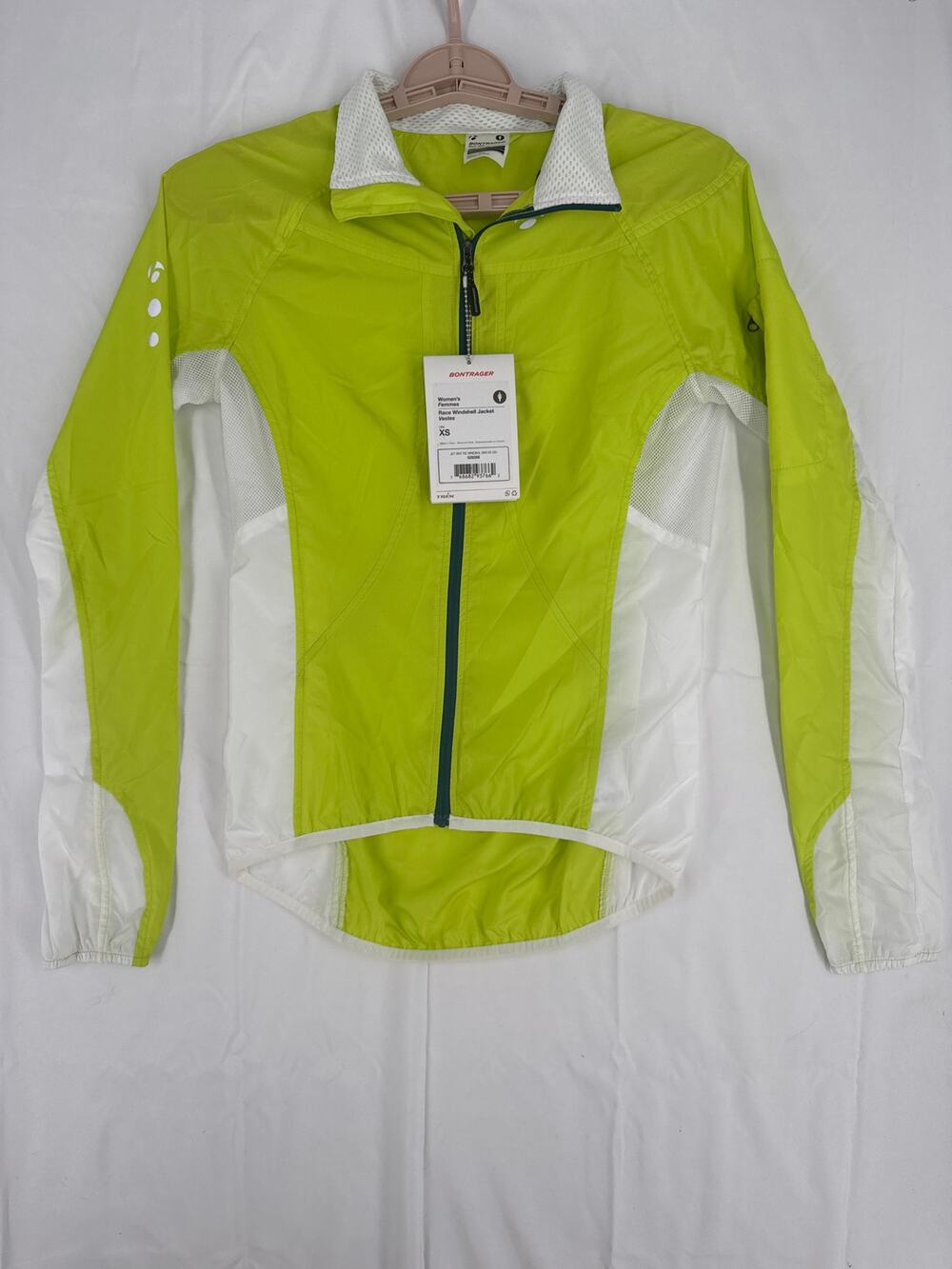 Bontrager Race Windshell Jacket bright green runner reflective size XS